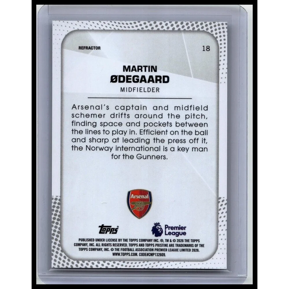 2025-26 Topps Pristine Martin Ødegaard ARS refractor 18